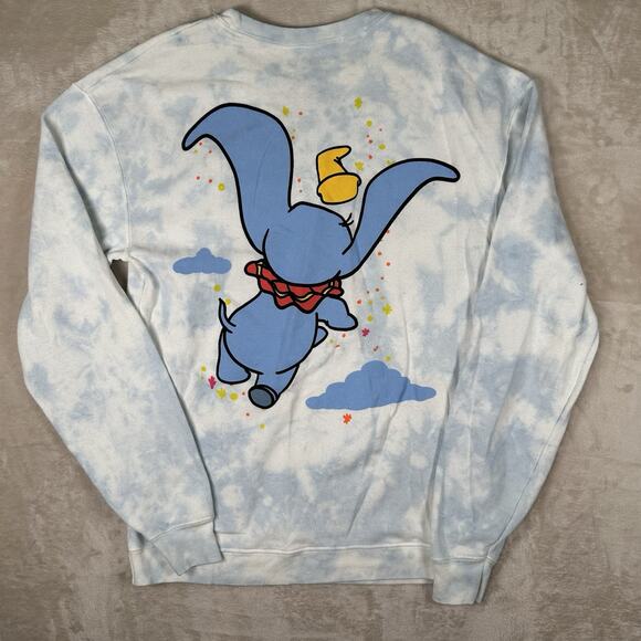 Disney Dumbo Flying Clouds Crewneck Sweatshirt Women’s Size Small Blue White - Picture 3 of 6
